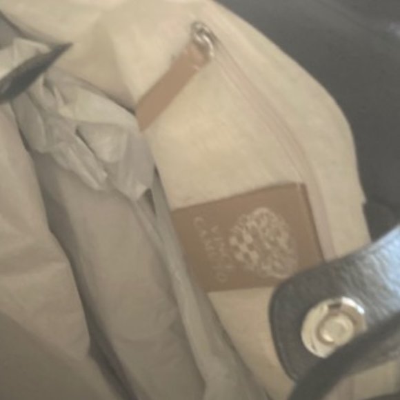 Vince Camuto Black Leather Tote with Dustbag - Picture 8 of 9